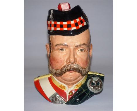 A Royal Doulton large character jug whisky decanter William Grant, complete with seal and presentation box.