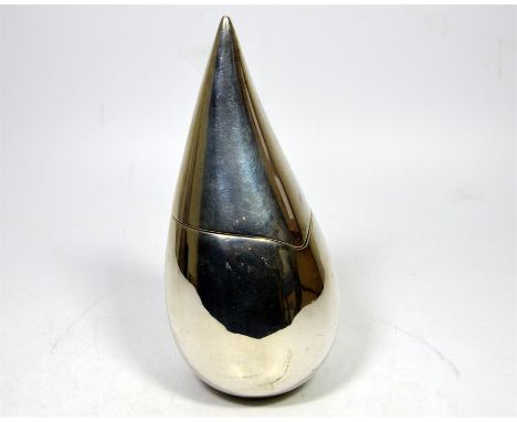 A French silver Christofle raindrop shaped scent bottle holder. Limited 624/1000. French hallmarks. Height 21cm, approx 506 g