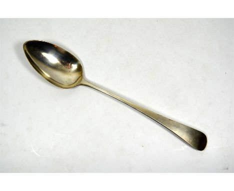 A Georgian silver serving spoon, by William Bateman, London 1815. Length 30.5cm, approx 111 grams.