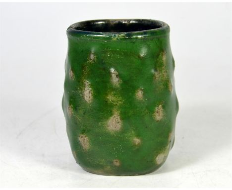 A Martin Brothers gourd vase, signed Martin Bros London & Southall, dated 6.1913. Height 9cm.