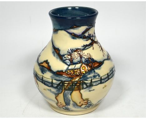 A Moorcroft 'Woodside Farm' vase, printed marks to base. Height 16cm.