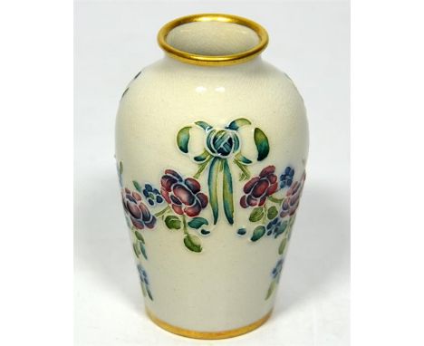 A William Moorcroft for James Macintyre '18th century' miniature vase. Marked, signed Macintyre Burslem, circa 1905. Height 8