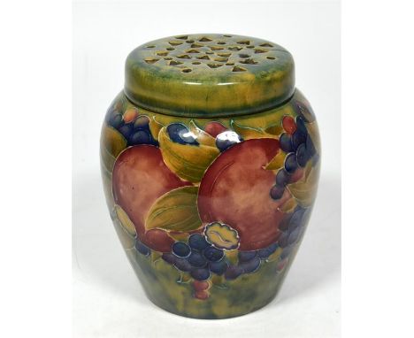 A William Moorcroft 'Pomegranate' pot-pourri, vase and cover, circa 1912. Signed William Moorcroft and made for Liberty & Co.