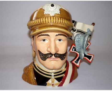 A Royal Doulton large character jug - Emperor Kaiser D7233, First World War military leaders series, limited edition boxed wi