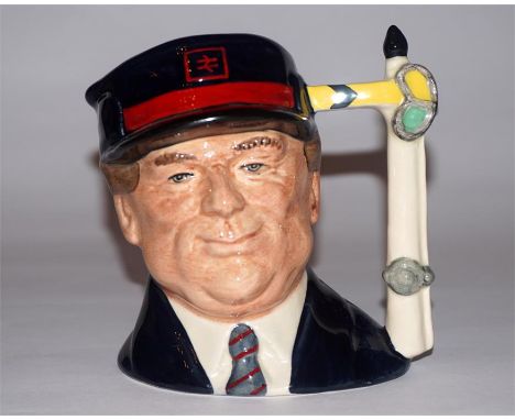 A Royal Doulton prototype small size character jug - The Engine Driver, different colour way. Property of Royal Doulton backs