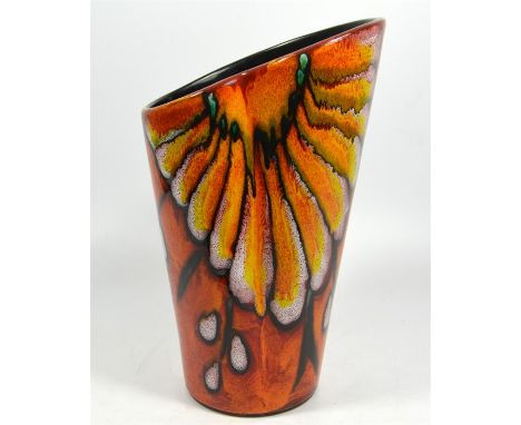 A Poole Pottery, 'Red Daisy Kink' vase. 3/250. Height 39cm.