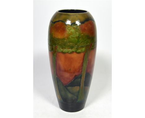 A William Moorcroft 'Eventide' vase, circa 1920. Signed William Moorcroft and impressed marks. Height 26.5cm.