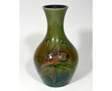 A William Moorcroft flambé fish vase, circa 1930. Signed William Moorcroft and impressed marks. Height 20cm.