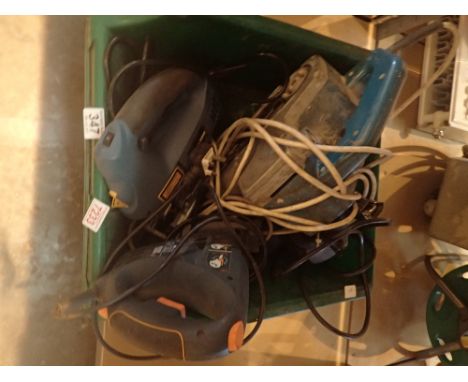 Collection of electrical hand tools, Black & Decker scorpion saw, sander and jigsaw 