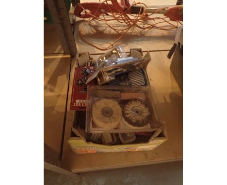 Box of mixed tools, drills etc 