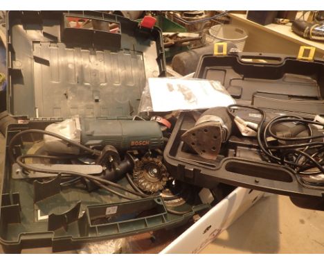 Bosch angle grinder and a Macalister detail sander 