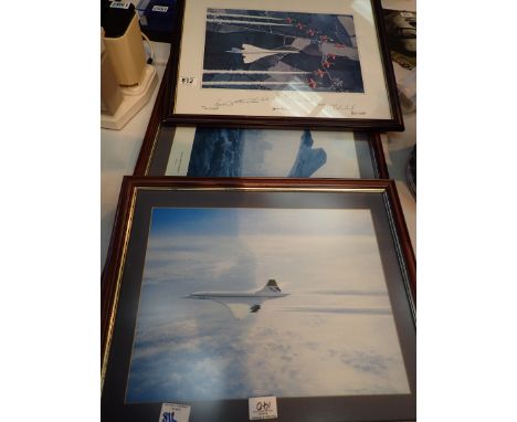 Signed Red Arrows and Concorde print and further prints