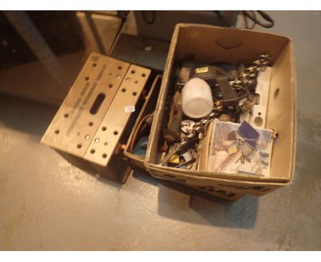 Two boxes of mixed tools and a Black & Decker workbox 