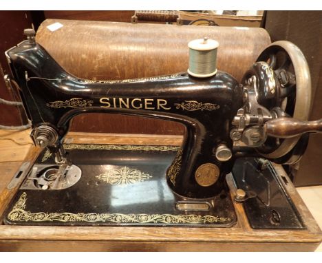 Oak cased vintage Singer sewing machine