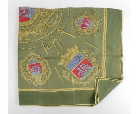 Lot - Hermes Spring Silk Scarf, by Philippe Ledoux H.- 35 in., W