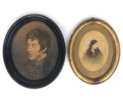 A 19th century coloured photographic portrait of Marmee, Mrs CDC Ellis, 20x14cm and one otherProvenance: from the estate of E