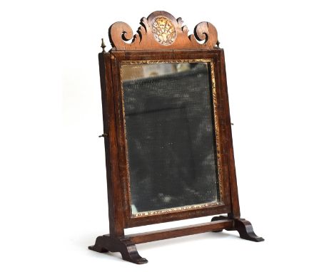 A small regency dressing mirror, with gilt surround and gilt shell crestingProvenance: from the estate of Elizabeth Pepys-Coc