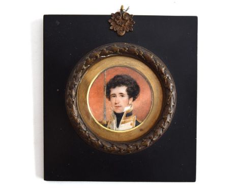 Manner of Thomas Uwins. Miniature portrait of Admiral Sir Charles Christopher Parker, 5th Baronet (16 June 1792 – 13 March 18