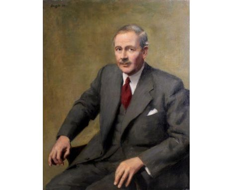 Anthony Devas (1911-1958, British) Portrait of Sir Frank Guy CLAVERING Fison, 1892-1985, oil on canvas, signed  and dated '53