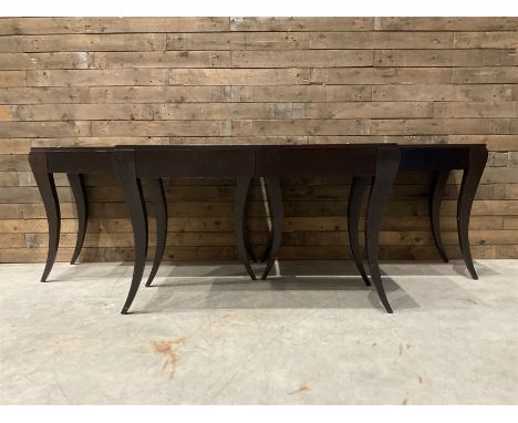3 x rosewood console table, fitted with two soft-close drawersDimensions: Height:&nbsp;77cm&nbsp; Length/Width:&nbsp;123cm&nb