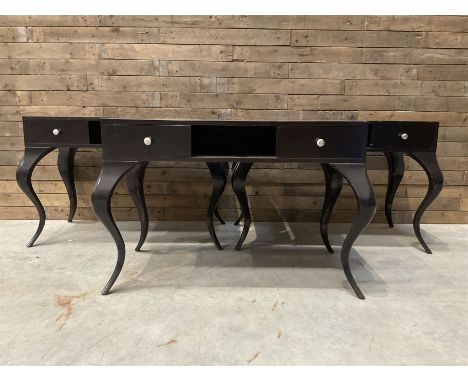 3 x rosewood console dressing tables, with two soft-close drawersDimensions: Height:&nbsp;81cm&nbsp; Length/Width:&nbsp;114cm