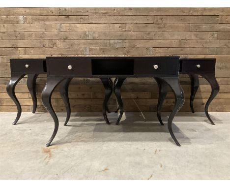 3 x rosewood console dressing tables, with two soft-close drawersDimensions: Height:&nbsp;81cm&nbsp; Length/Width:&nbsp;114cm