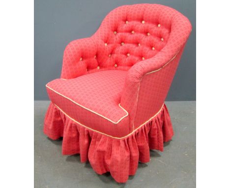 19th century style  button back armchair Provenance: Part of a collection of High quality reproduction furniture