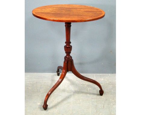 18th century style  Mahogany wine table  by Arthur Brett & Son column support to tripod base 58cm h  43cm  wProvenance Purcha