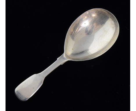 George IV silver fiddle pattern caddy spoon by Charles Shipway, London 1829