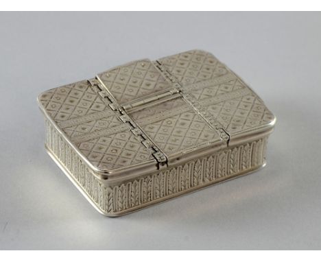 Unusual George II four compartment silver snuff box by Peter Wigman, London 1740