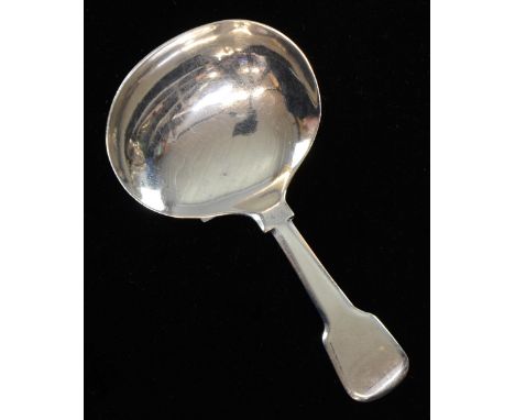 George III silver fiddle pattern caddy spoon, by George Wintle, London, 1818, 0.3oz, 9g,