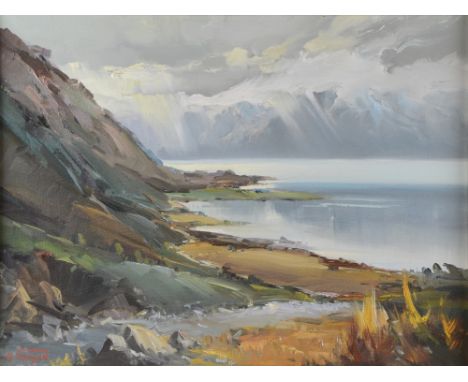 Don R. Neilson, New Zealand b. 1924 - 'Lake Hawea, South Island, N.Z.', signed, oil on canvas laid on board, inscribed verso,