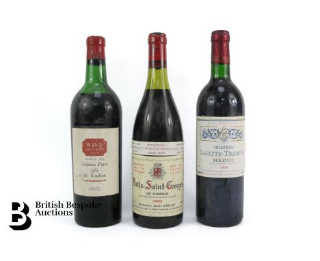 Nuits-Saint-George Les Charmois 1988 Domaine Jean Grivot 75cl; Ch&acirc;teau Lafitte-Tramier M&eacute;doc 1988 and a Chateau 