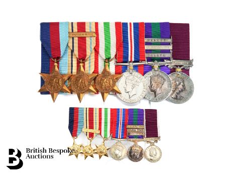 WWII RA Medal Group and Miniatures, to 1131631 Sgt N. Dixon, including George VI 1939-45 Star, Africa Star (1st Army clasp), 