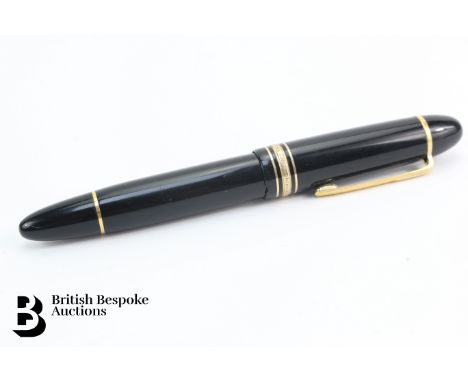 Montblanc Meisterstuck ink pen, 1810, 14ct nib, together with two Parker steel ink pens and a roller ball, together with thre