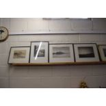 Four framed etchings and limited edition prints