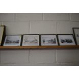 Set of four Norfolk and Suffolk framed small prints to include Market Place, Great Yarmouth 1832,