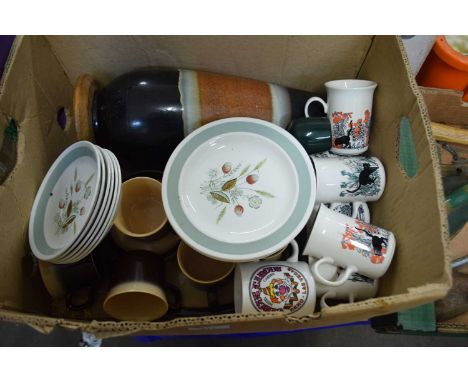 Quantity of ceramic wares to include Churchill wares,  large vase, coffee cups and saucers etc