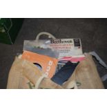 Bag of assorted LP's and 45rpm records