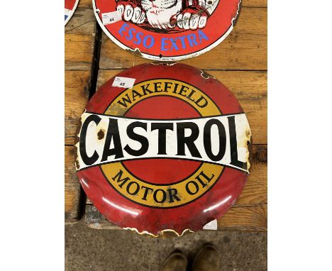 Castrol Motor Oil enamel sign, width approx 30cm