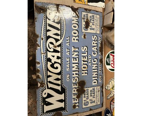Wingarnis enamel sign
