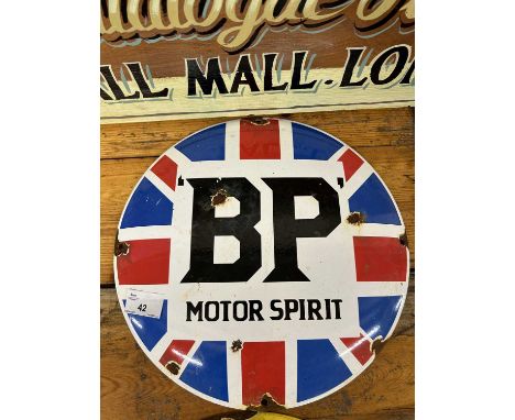 BP Motor Spirit enamel sign, width 30cm