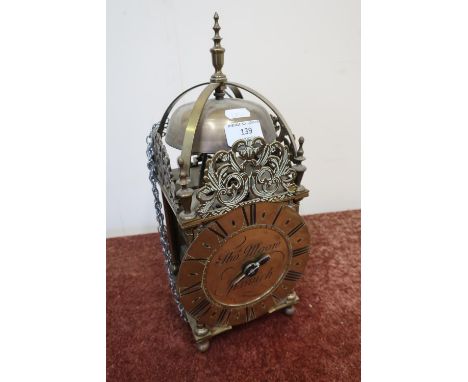 Tho.s Moore, Ipswich, brass lantern clock 