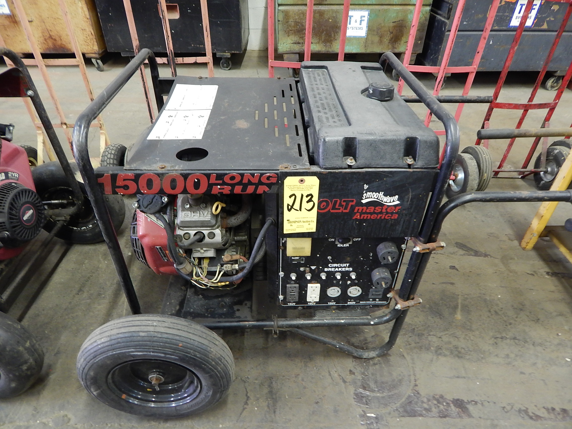 Volt Master America Model 15000 Long Run Gas Ed Generator Lot 213 Volt Master America Model 15000 Long Run Gas Ed Generator Electric