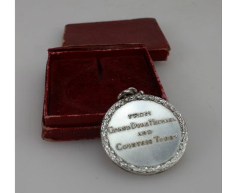 Silver Russia Grand Duke & Countess Keele Hall medal, 1901-1910, A presentation medal for Grand Duke Michael Mikhailovich fir