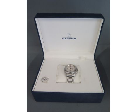 A boxed stainless steel cased Gents Eterna Kontiki Eterna-Matic Chronograph 
Condition report:  Excellent condition watch wit