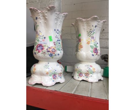 2 POTTERY LAMP BASES