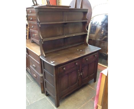 AN OAK ERCOL DRESSER   H161CM W125CM D47CM