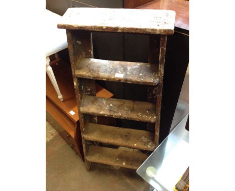 A VINTAGE PINE STEP LADDER