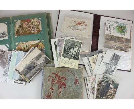 A collection of First World War postcards, to include some inscribed from a soldier to his sweetheart while on active service